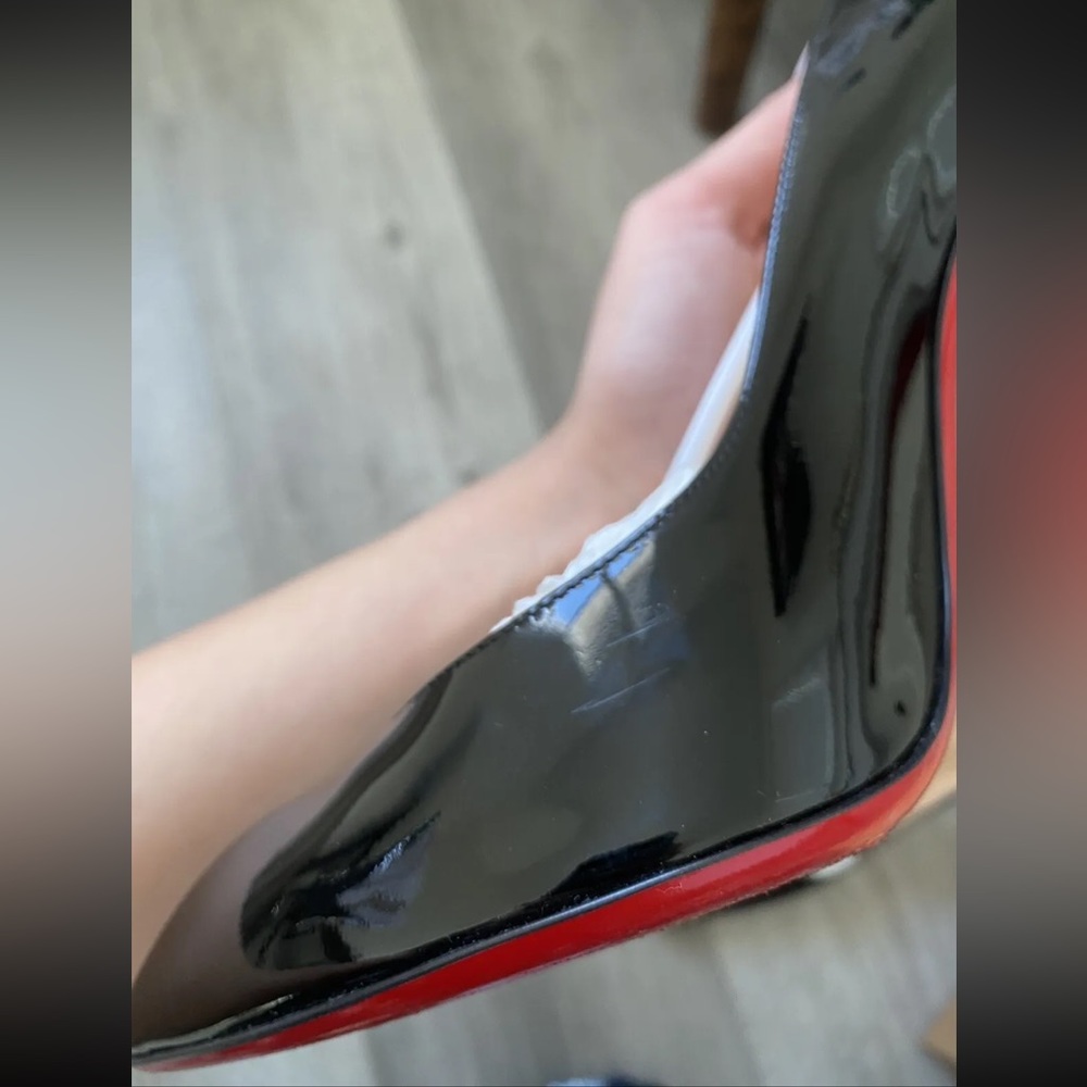 Christian Louboutin Black Patent Corneille Size 39.5 100mm pre-owned - Picture 8 of 16